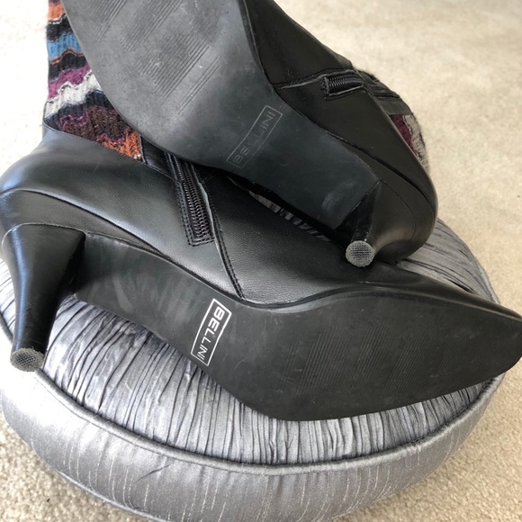 Bellini leather & fabric boots, size 8. - Picture 4 of 6